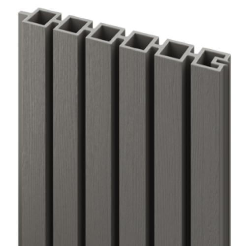 Grey DuraPost Urban Slatted Composite Panel - Pack Of 2