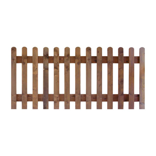 Brown 6FT x 3FT Picket Fence Panel