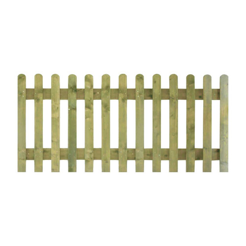 Green 6FT x 3FT Picket Fence Panel