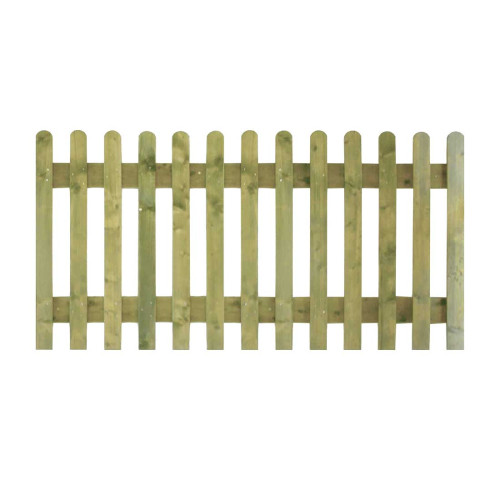 Green 6FT x 4FT Picket Fence Panel